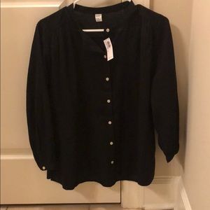 Old navy black long sleeve blouse